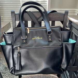 White Elm Gemini Convertible Backpack - Black/Aqua